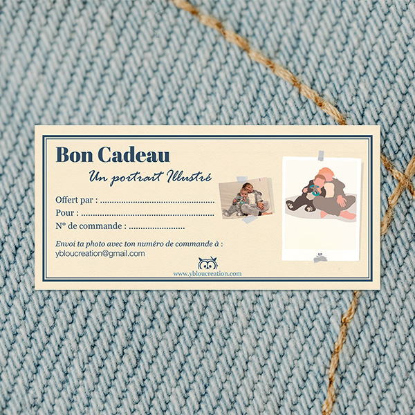 Bon cadeau - Portrait personnalisé - format A4