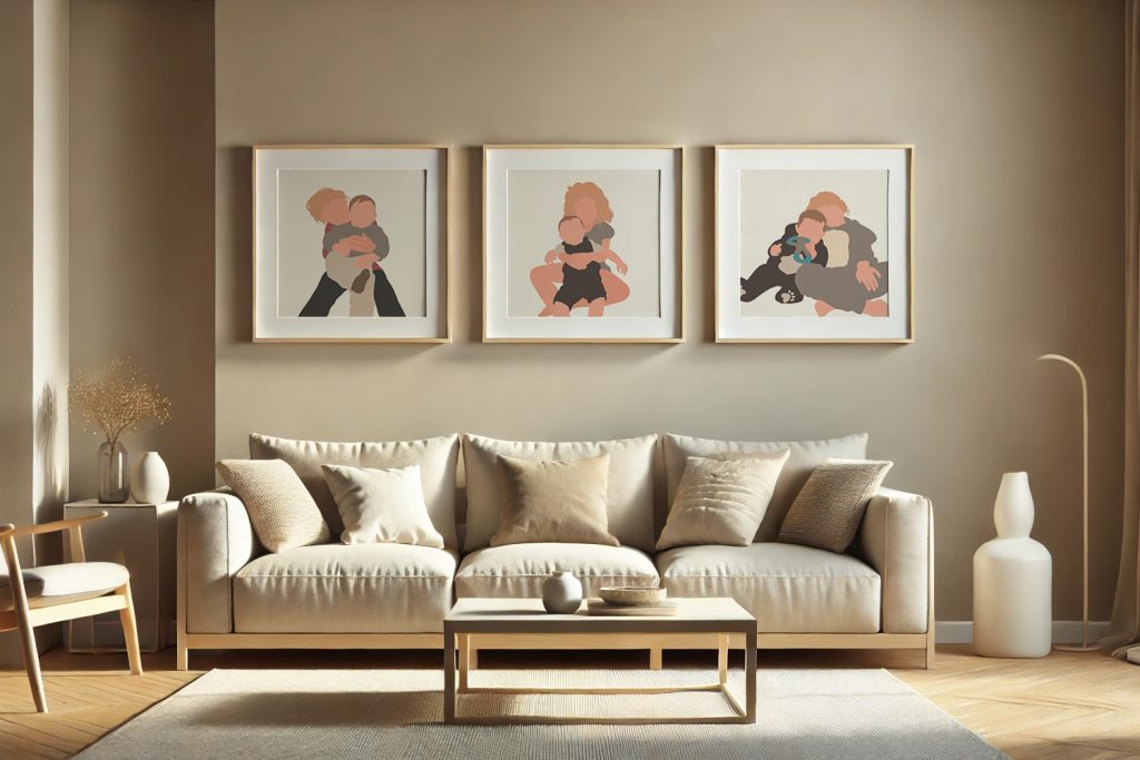 Affiche illustrée décoration murale - Portraits personnalisés d'enfants - Yblou Création