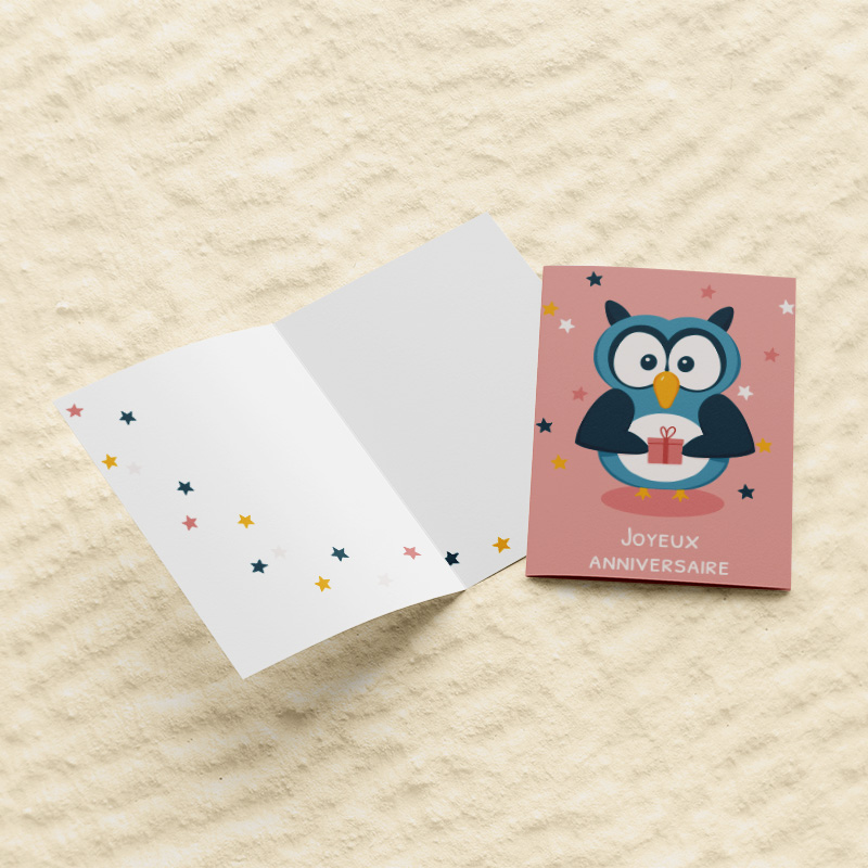 Carte de vœux "Joyeux Anniversaire" - Yblou création