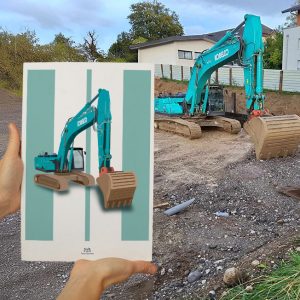 Véhicule – fond classique (Illustration personnalisée)